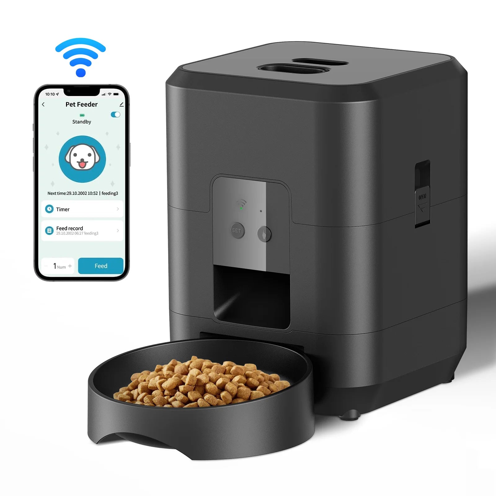 Smart Pet Feeder – Automatischer Futterspender für Hunde & Katzen mit Zeit- & Portionskontroller